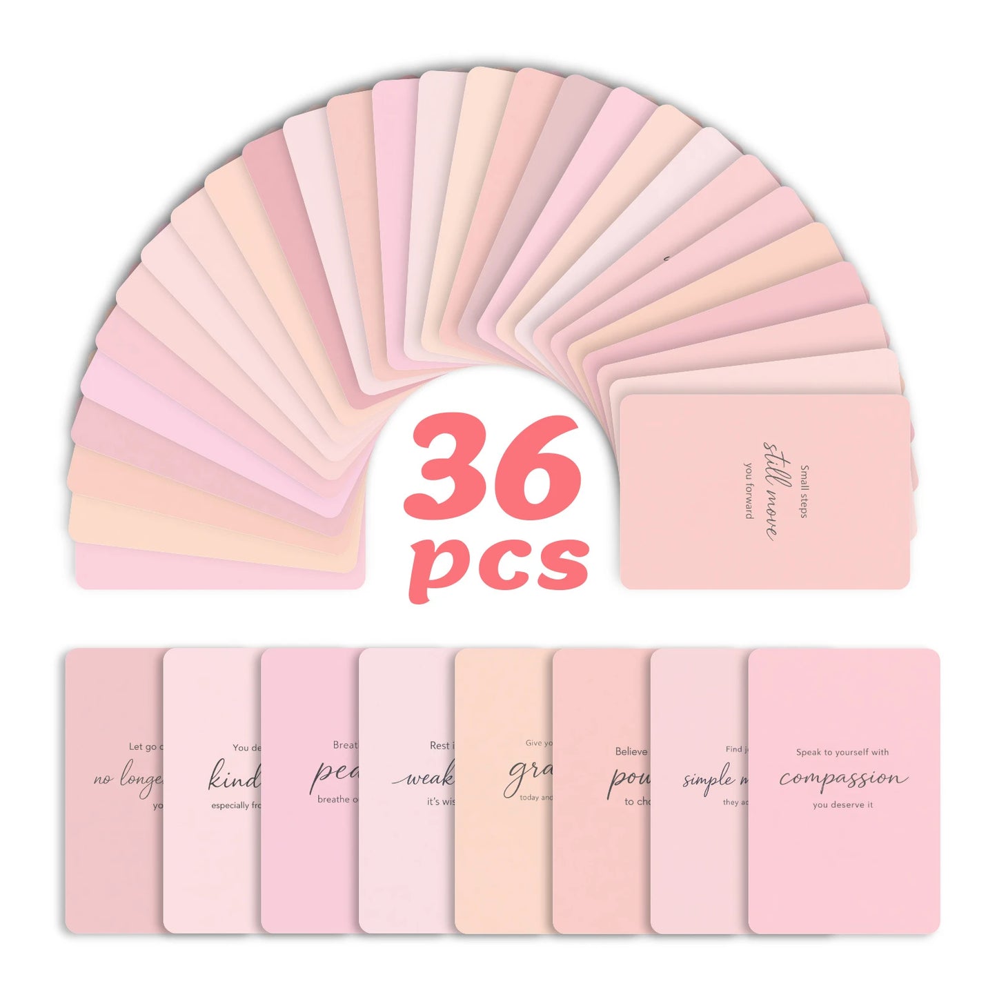 Affrimation Cards - Wanna feel like your best self? These 36 affirmation cards are filled with uplifting quotes and positive energy for daily confidence