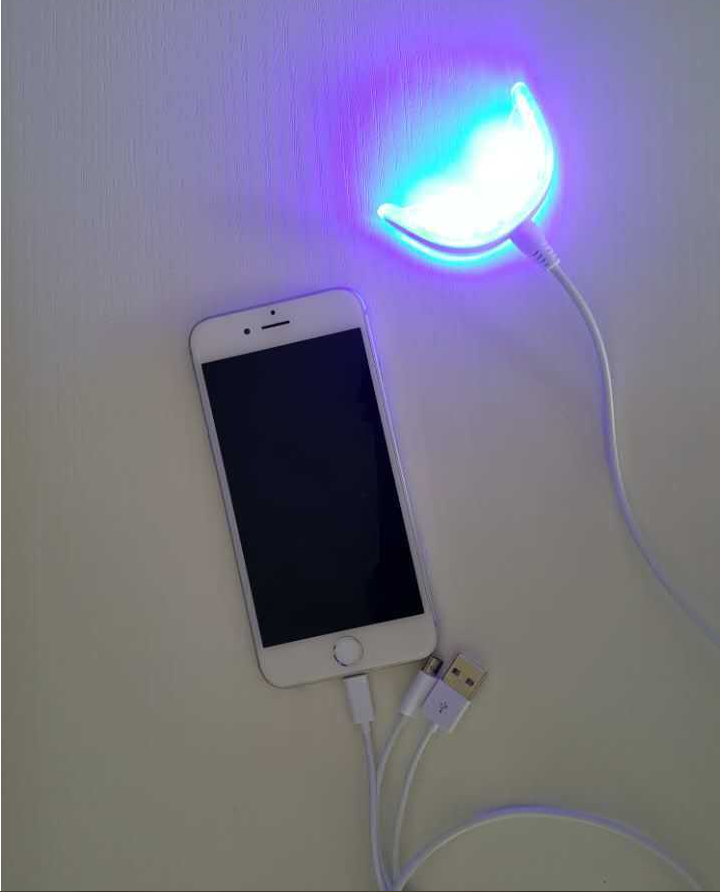 LED Cold Light Teeth Whitening Device - Many features including phone imput plug