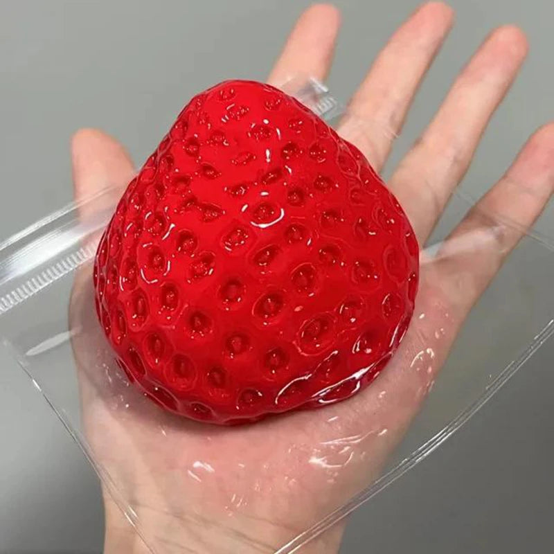 Strawberry Fidget Toy - Obsessed with cute stress toys? This strawberry squishy has a slow rebound feel that’s super satisfying, calming, and fun to squeeze