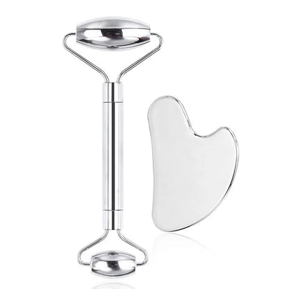 1/3 Piece Ice Face Roller -Cooling ice face roller set. Stainless steel facial tools to sculpt, soothe & refresh your skincare routine